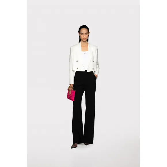 品高/Pinko 羊毛帆布阔腿裤 100366A0IHZ99