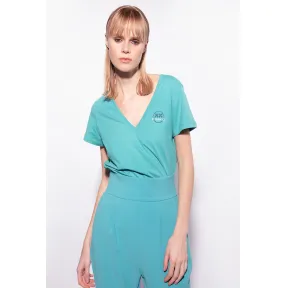 品高/Pinko 徽标装饰 V 领 T 恤 100372A0KOF38