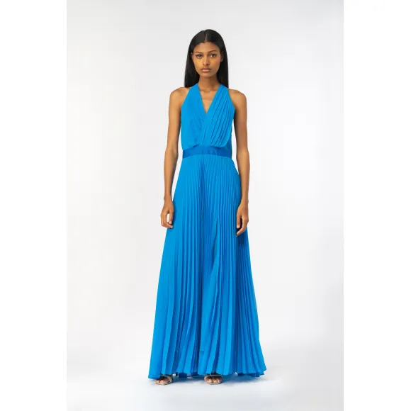 品高/Pinko 百褶雪纺长款连衣裙 100403A0H8F71