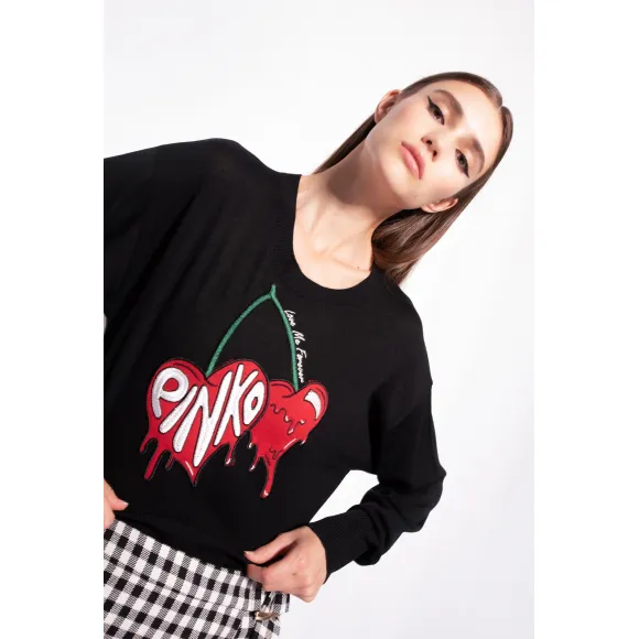 品高/Pinko 樱桃刺锈毛衣 100415A0KVZR3