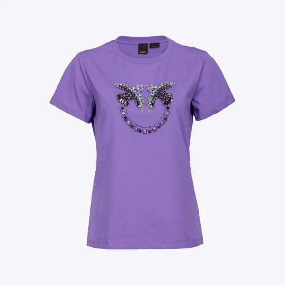 品蔻/Pinko Love Birds 刺绣 T 恤 100535A0MAYB1