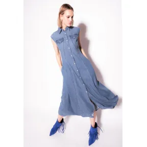 品高/Pinko 垂顺丹宁长款连衣裙 100702A0MMPJC