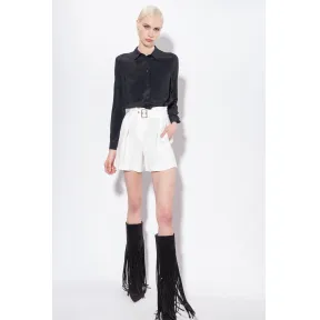 品高/Pinko 腰带款亚麻短裤 100767A0INZ07