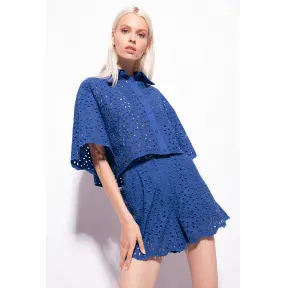 品高/Pinko Sangallo 蕾丝短款衬衫 100797A0Q4G00