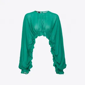 品蔻/Pinko 荷叶边披肩上衣 100974Z949X63