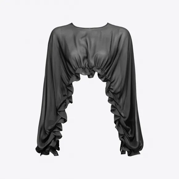 品蔻/Pinko 荷叶边披肩上衣 100974Z949Z99