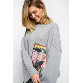 品高/Pinko 灰色 FARSI渔夫的肋骨套头衫 1B145RZC88I39