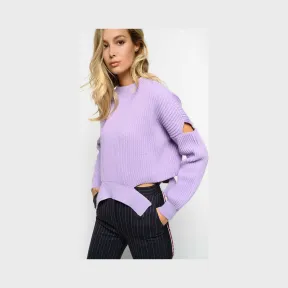 品高/Pinko 薰衣草 SCOZZESE渔夫的肋骨套头衫 1B1467Y5LMY31