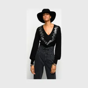 品高/Pinko 镜面装饰羊绒针织衫 1B14VB-Y6MYZ99