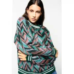 品高/Pinko 人字纹提花套头衫 1B14VP-Y6NDSN2