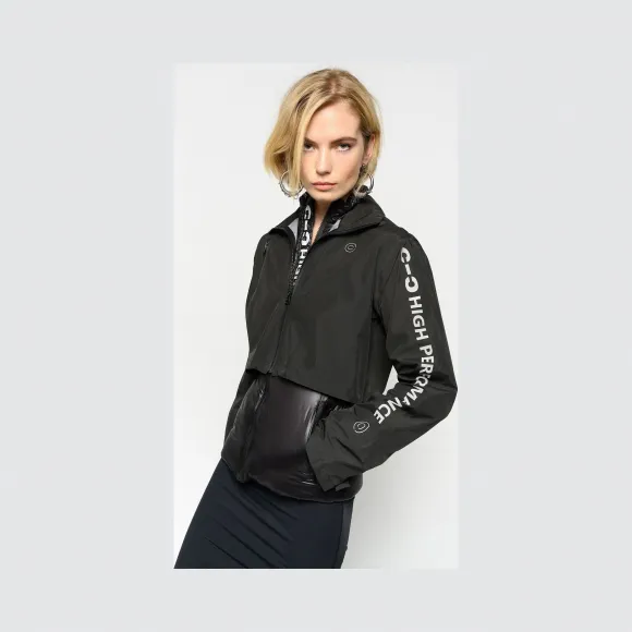 品高/Pinko LIMOUSINE BLACK MERENS BONDED 3层TECHNO WINDBREAKER 1C1056Y5LPZ99