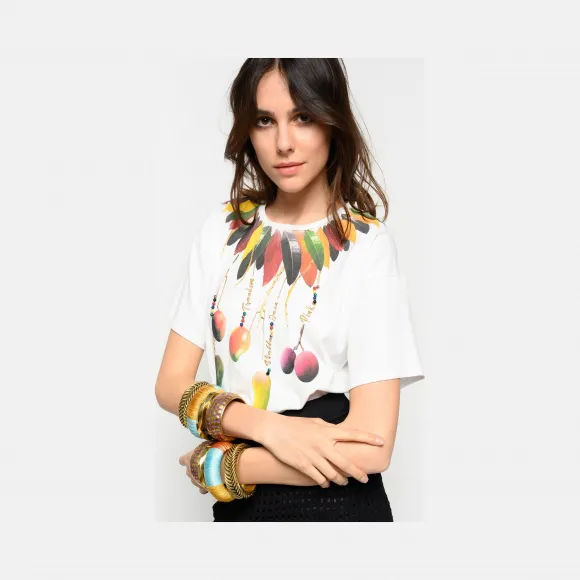 品高/Pinko 白色 榴莲有机棉T恤 1E1008Y5WQZ04