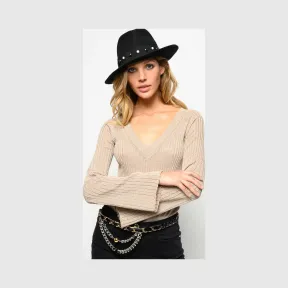 品高/Pinko 粉红色 TASTONI RIB-KNIT LUREX紧身衣 1G14CYY3ENN97