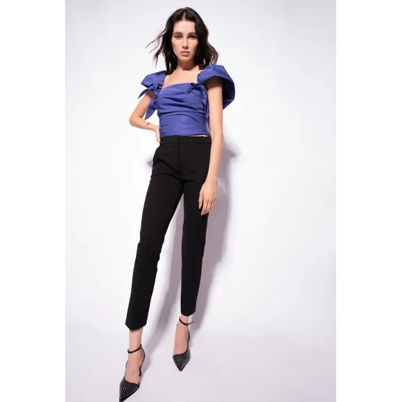 品蔻/Pinko Punto Stoffa 针织吸烟裤 1G17VM1739Z99