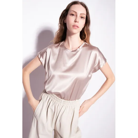 品蔻/Pinko 弹力色丁上衣 1G17X7ZR64I23