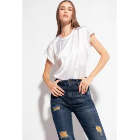 品蔻/Pinko 弹力色丁上衣 1G17X7ZR64Z04