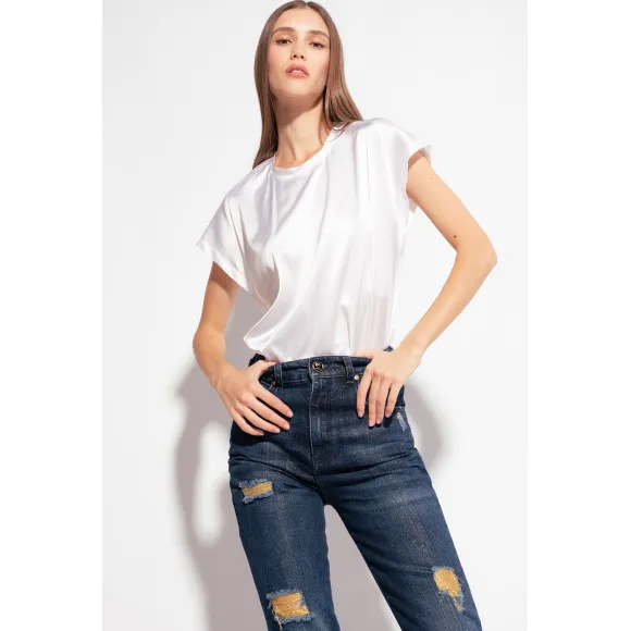 品蔻/Pinko 弹力色丁上衣 1G17X7ZR64Z04