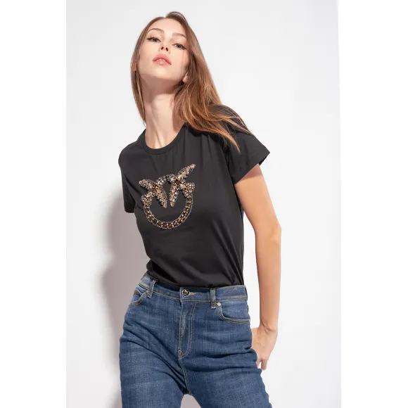 品蔻/Pinko Love Birds 刺绣 T 恤 1G17XAY4LXZ99
