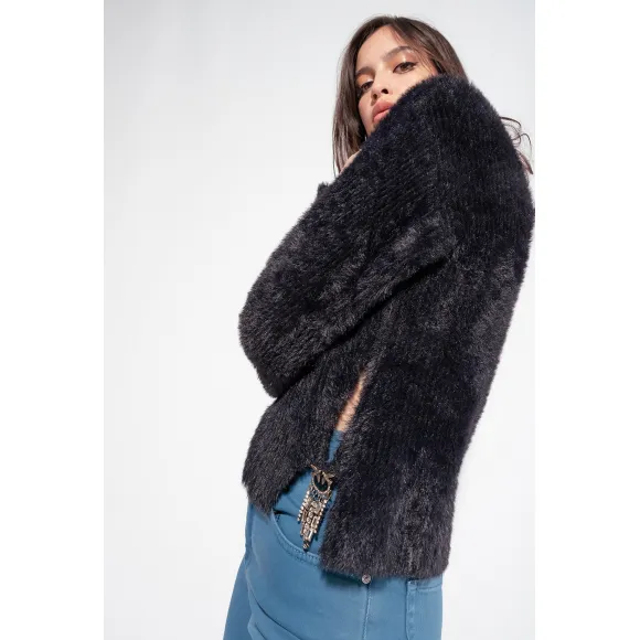 品蔻/Pinko 细罗纹毛绒套衫 1G17Z9A02ZZ99