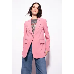 品蔻/Pinko 弹力绉绸单排扣单西 1G183D7624P02