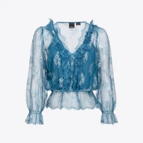 品蔻/Pinko 蕾丝长袖罩衫 1G1885Y7T5G31