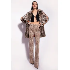 品蔻/Pinko 豹纹喇叭裤 1G18D2A0APCZ3