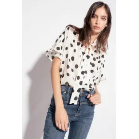 品蔻/Pinko 波点箱式版型罩衫 1G18EZA04CZZ1