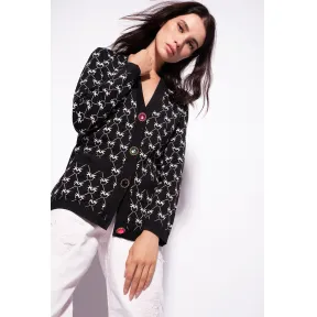 品蔻/Pinko Monogram 珠宝纽扣开衫 1G18FHY7UHZCB