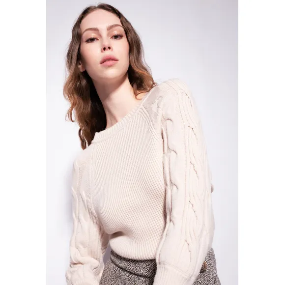 品蔻/Pinko 绞花纹长袖套衫 1G18GLA05ZC16