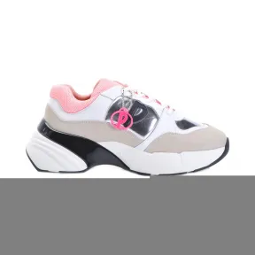 品高/Pinko 白色 米色 银色 OLIVO 2绒面革和层压皮革运动鞋 1H20NZY5MKZCN