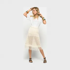 品高/Pinko 米色 G. MAROSO 莫吉托短裙 1N12HGY63YC03