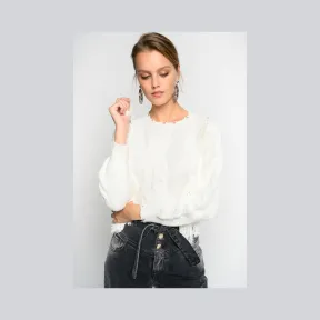 品高/Pinko 白色 蓝色铃铛上衣 1N12MXY69VZ10