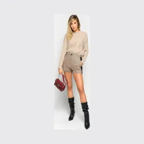 品高/Pinko MULTICOLOUR: 驼色/红色 FRAGOLINO短裤 1N12PN8155CR3