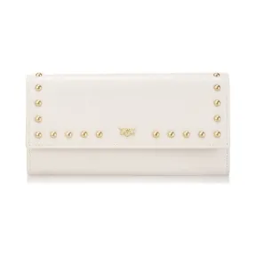 品高/Pinko 银色 GREY BRUGHIERA翻盖大号钱包 1P21B7Y5EUI09