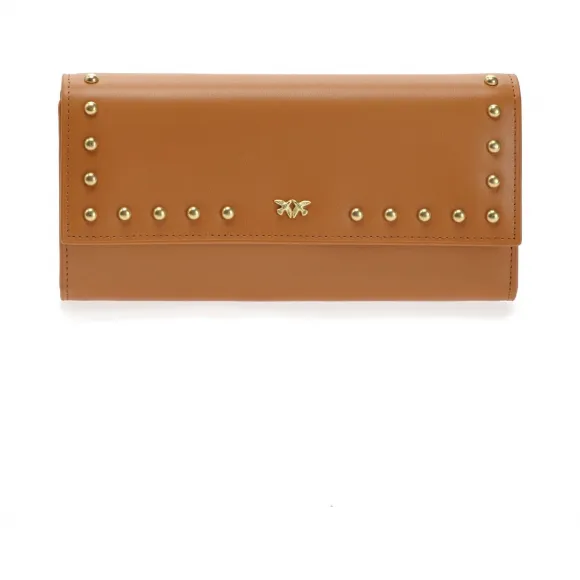 品高/Pinko BROWN BROWN GLAZE BRUGHIERA翻盖大号钱包 1P21B7Y5EUL47