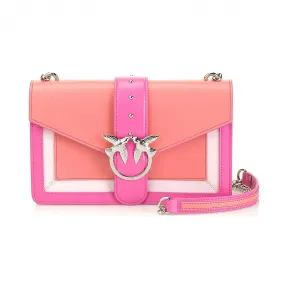 品高/Pinko CORAL/玫红色/PINK LOVE EVOLUTION链条+肩带单肩包 1P21BZY5FFRYB