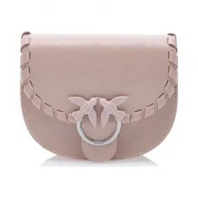 品高/Pinko 粉红色 婴儿圆扭纹复古小牛皮链条+肩带单肩包 1P21EBY5GBQ19