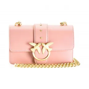 品高/Pinko 粉红色 MINI LOVE SIMPLY 4丝质小牛皮链条单肩包 1P21EDY5FFQ19
