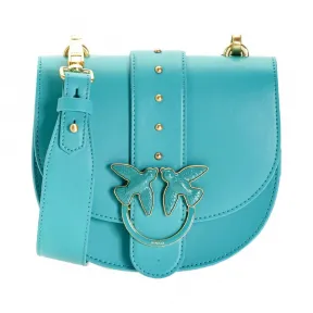 品高/Pinko 透明 BLUE ROUND LOVE简约真丝小牛皮表带单肩包 1P21EFY5FFE71