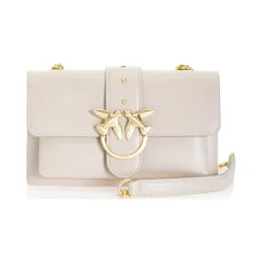 品高/Pinko 米色 MINI LOVE SOFT 1真丝小牛皮链条+肩带单肩包 1P21EJY5FFD08
