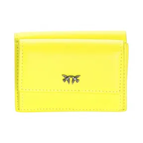 品高/Pinko 黄色 钱德勒M真丝小牛皮小牛皮钱包 1P21ELY5FFH72