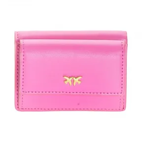 品高/Pinko 粉色 钱德勒M真丝小牛皮小牛皮钱包 1P21ELY5FFN11