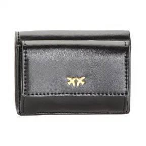 品高/Pinko LIMOUSINE BLACK 钱德勒M真丝小牛皮小牛皮钱包 1P21ELY5FFZ99