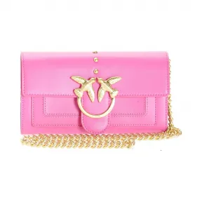 品高/Pinko 粉色 休斯敦丝质感小牛皮钱包 1P21ERY5FFN11