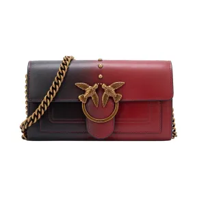 品高/Pinko  黑色/红色 皮革 链条包 1P21GX-Y5UWZRT
