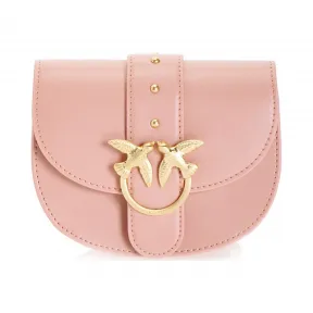 品高/Pinko 粉红色 宝贝圆爱简单丝质小牛皮链子+肩带单肩包 1P21HUY5FFQ19