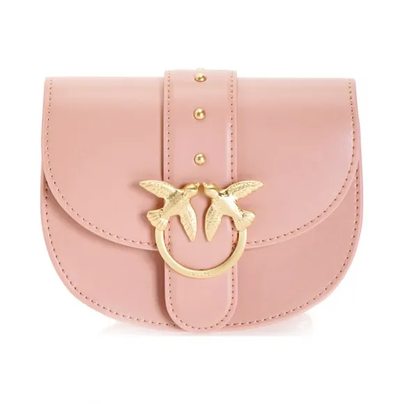 品高/Pinko 粉红色 宝贝圆爱简单丝质小牛皮链子+肩带单肩包 1P21HUY5FFQ19