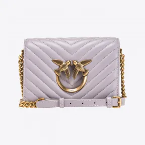 品蔻/Pinko Mini Love Bag Click 人字斜纹手袋 1P22URA03ZI41Q