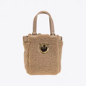 品蔻/Pinko Mini Borsa Shopper Everyday 人造皮草手袋 1P22X1A05JD05Q