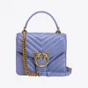 品蔻/Pinko Mini Love Bag Top Handle 人字斜纹手袋 1P22YJA03ZY79Q